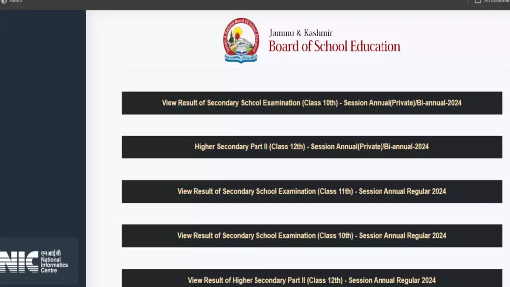 Jammu And Kashmir Board Class 10 Private, Bi-Annual Result out , Here how to check scores.